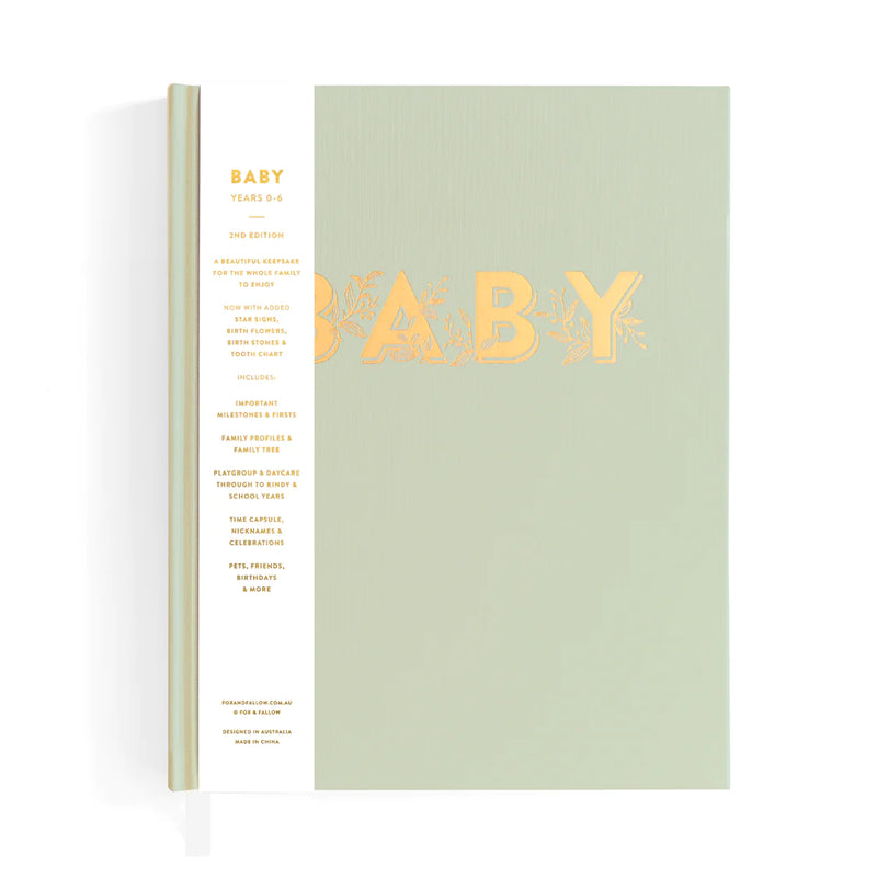 Baby Journal Book l Pistachio