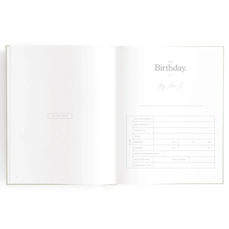 Baby Journal Book l Pistachio