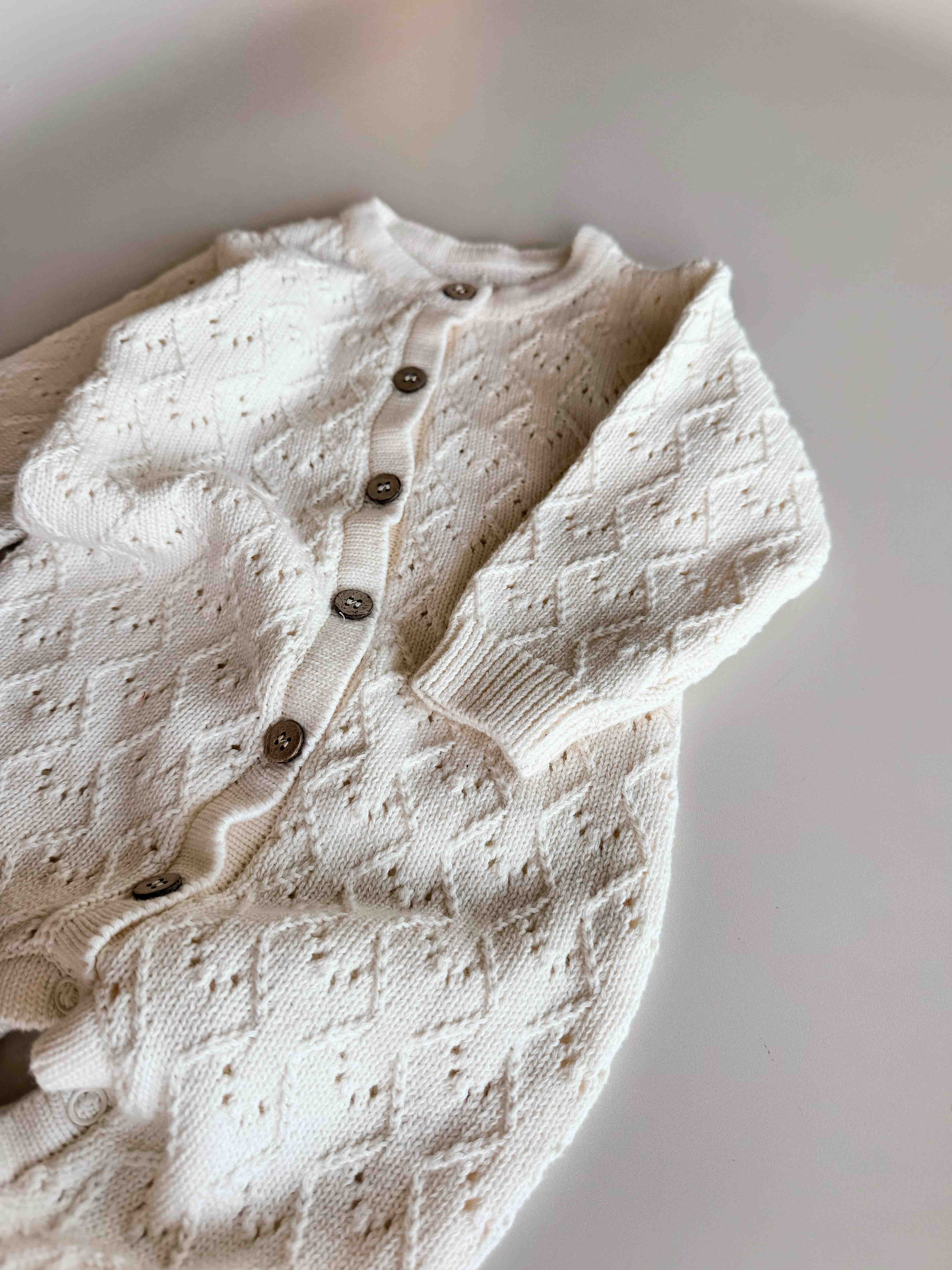 Mila Pointelle Full Romper | Snow