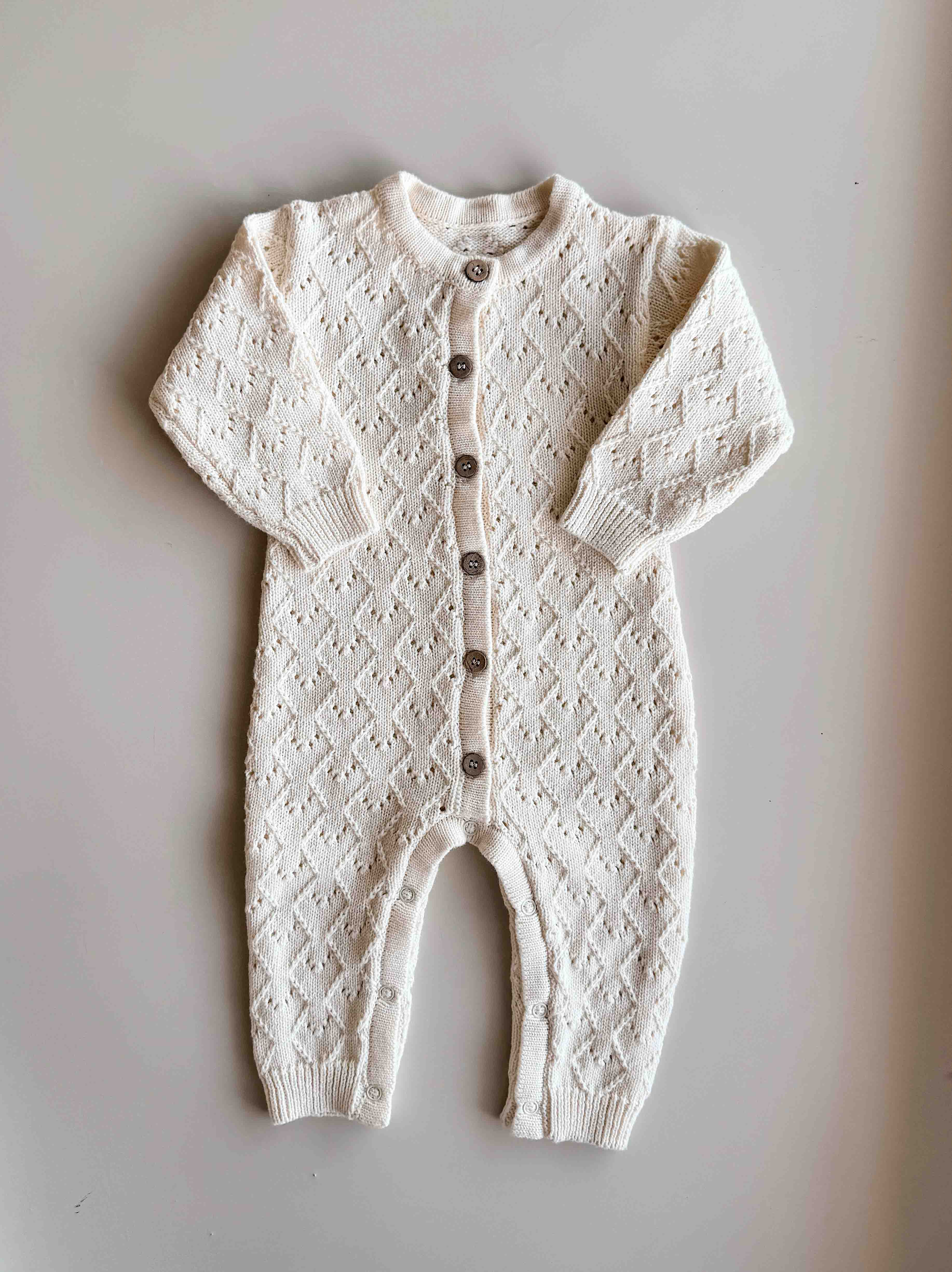 Mila Pointelle Full Romper | Snow