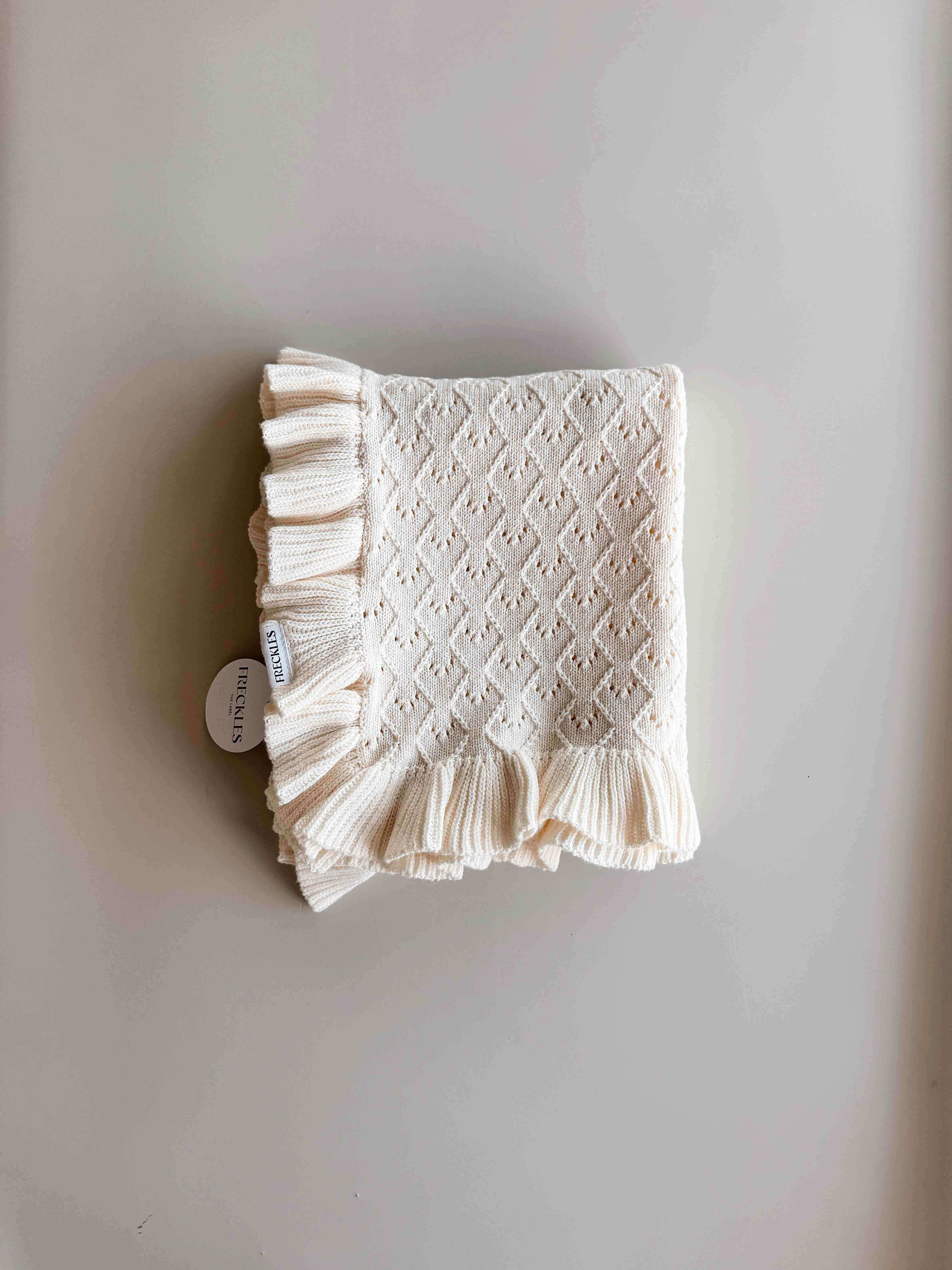 Mila Pointelle Cotton Blanket | Snow
