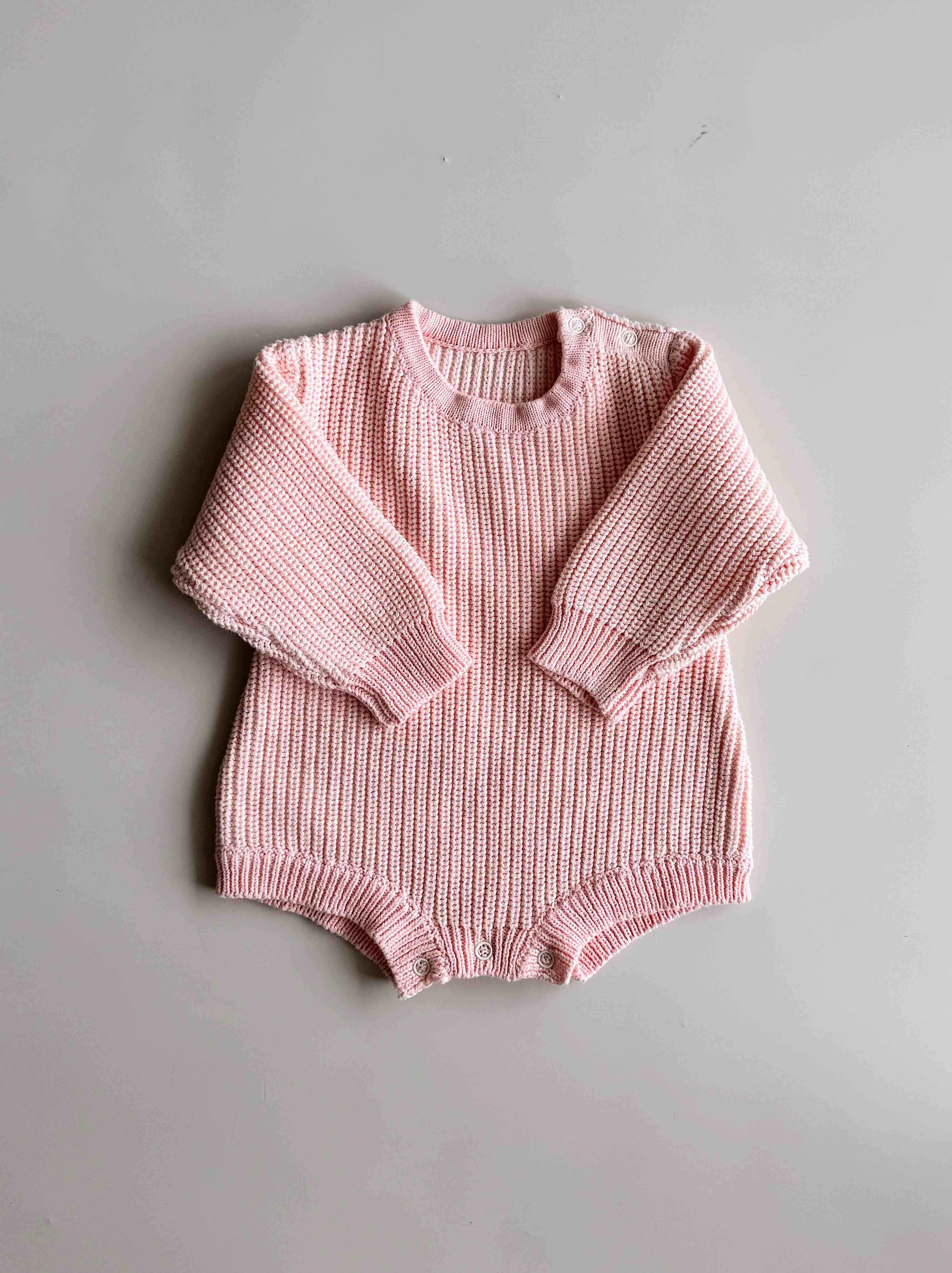 Chunky LS Romper | Sweetpea