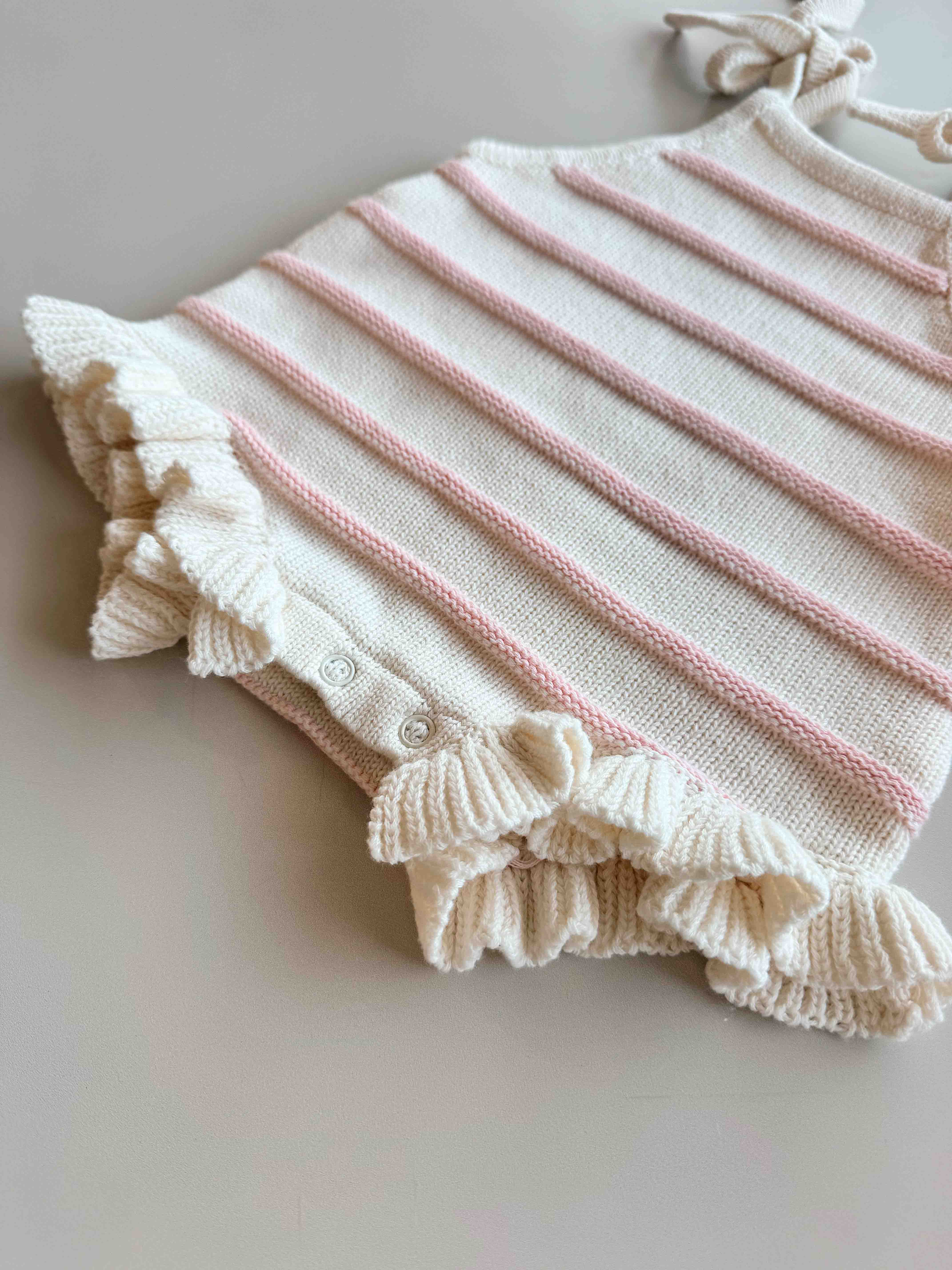 Raised Stripe Tie Romper | Sweetpea