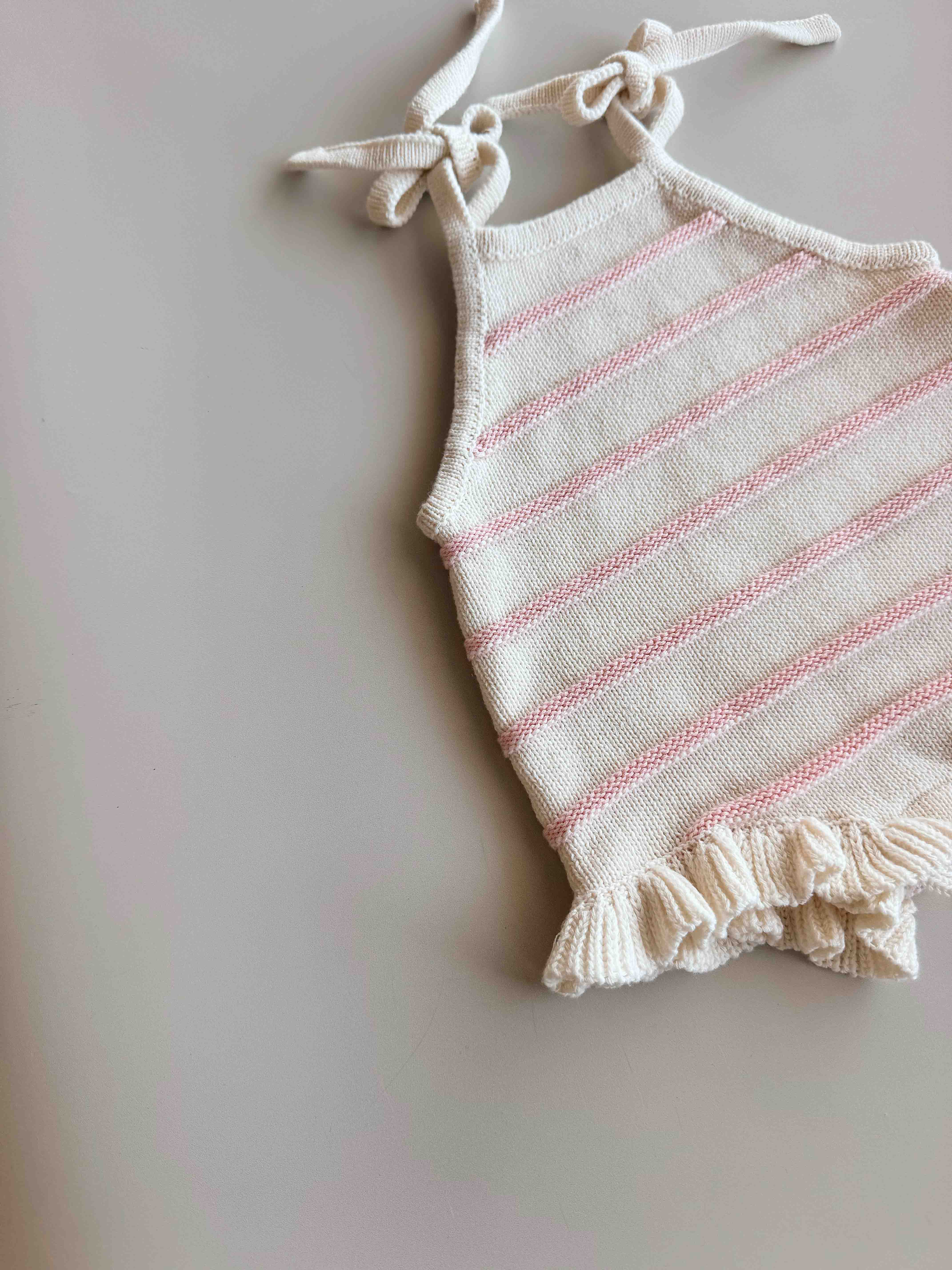 Raised Stripe Tie Romper | Sweetpea