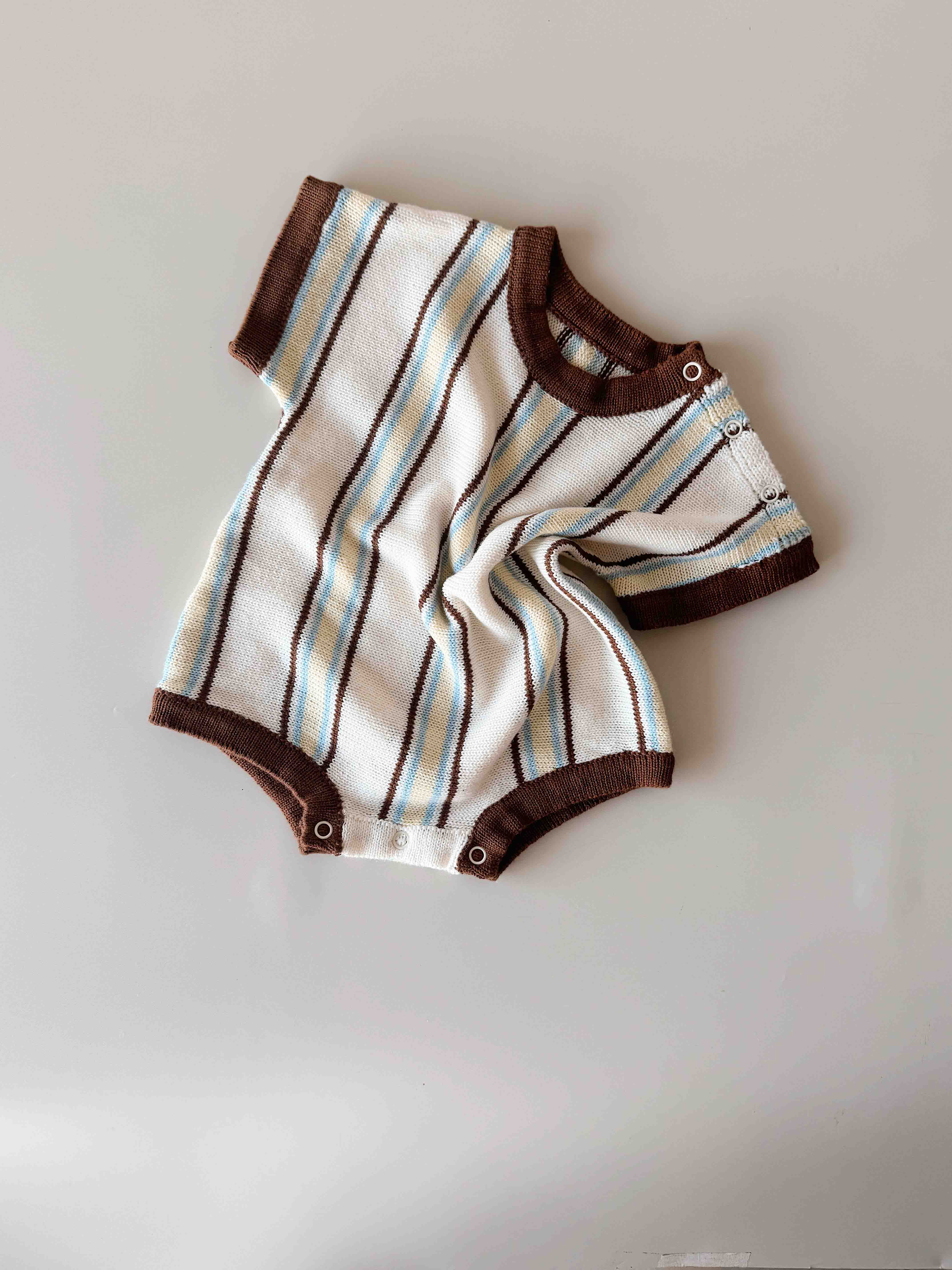 Retro Stripe Romper | Azure