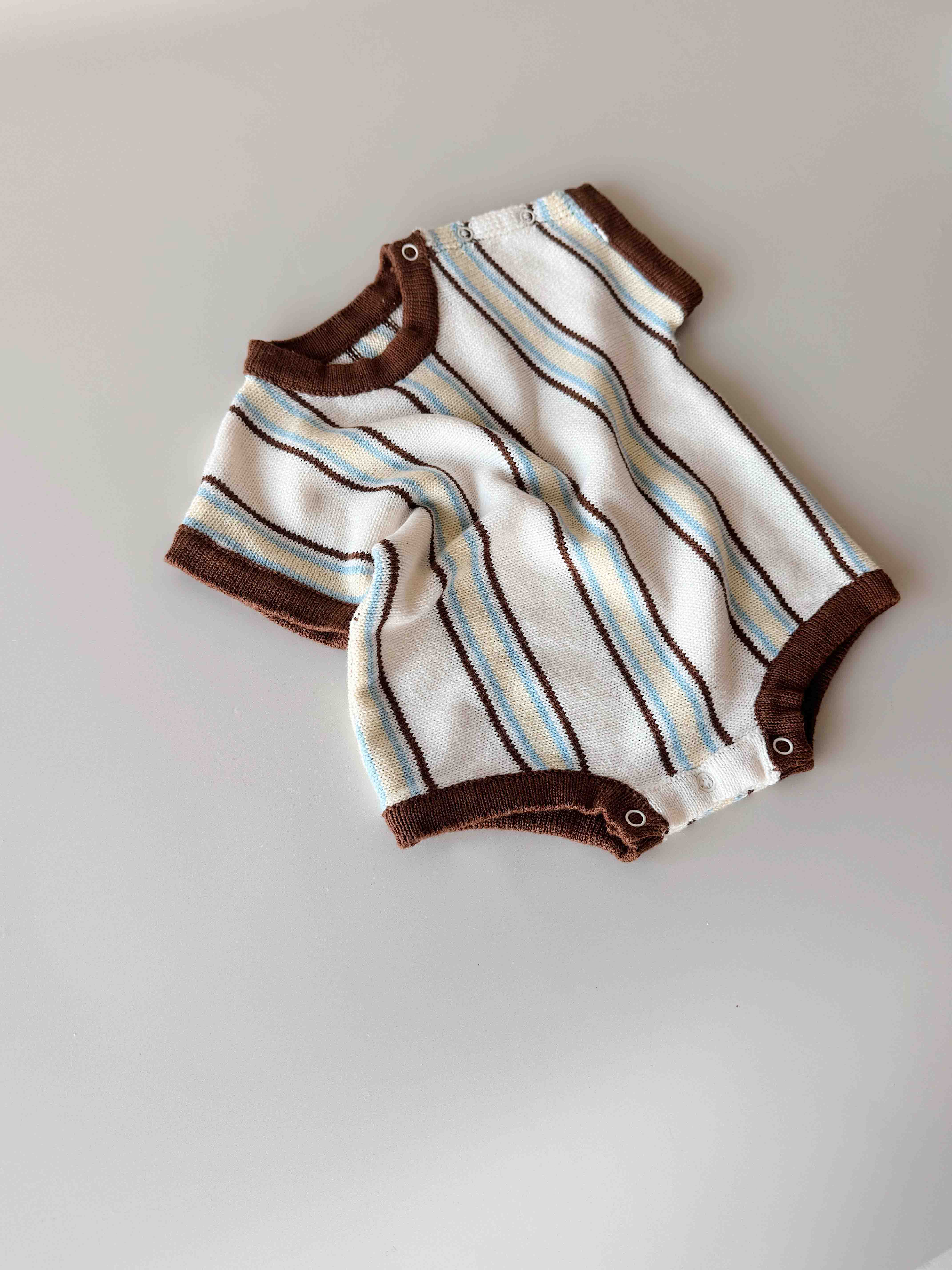 Retro Stripe Romper | Azure