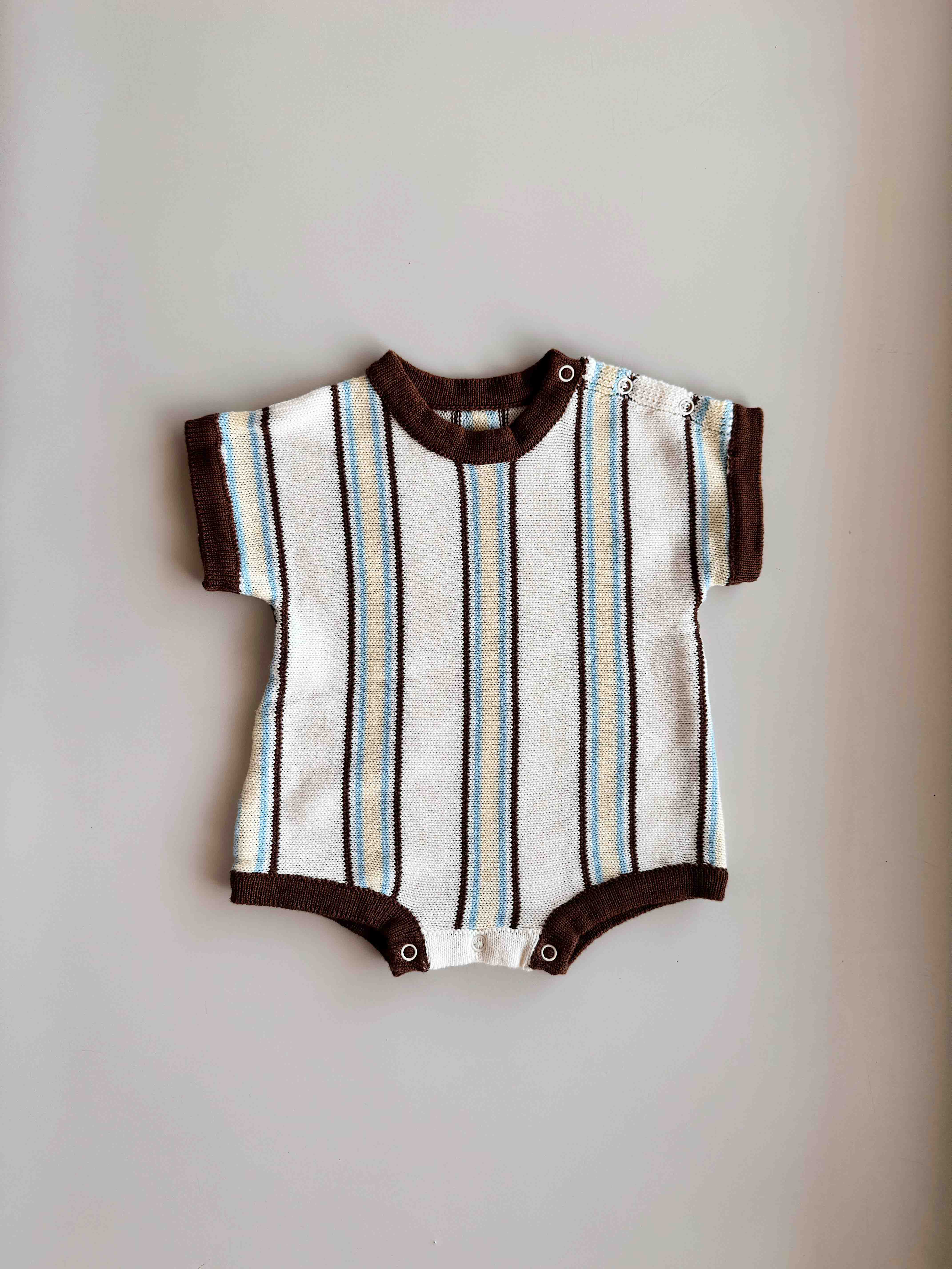 Retro Stripe Romper | Azure