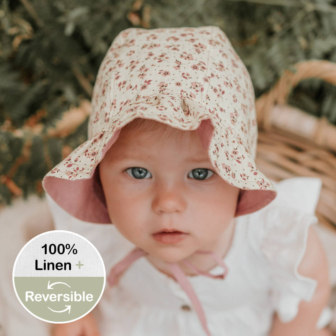 Searcher Ruffle Sun Bonnet | Ruby / Rosa