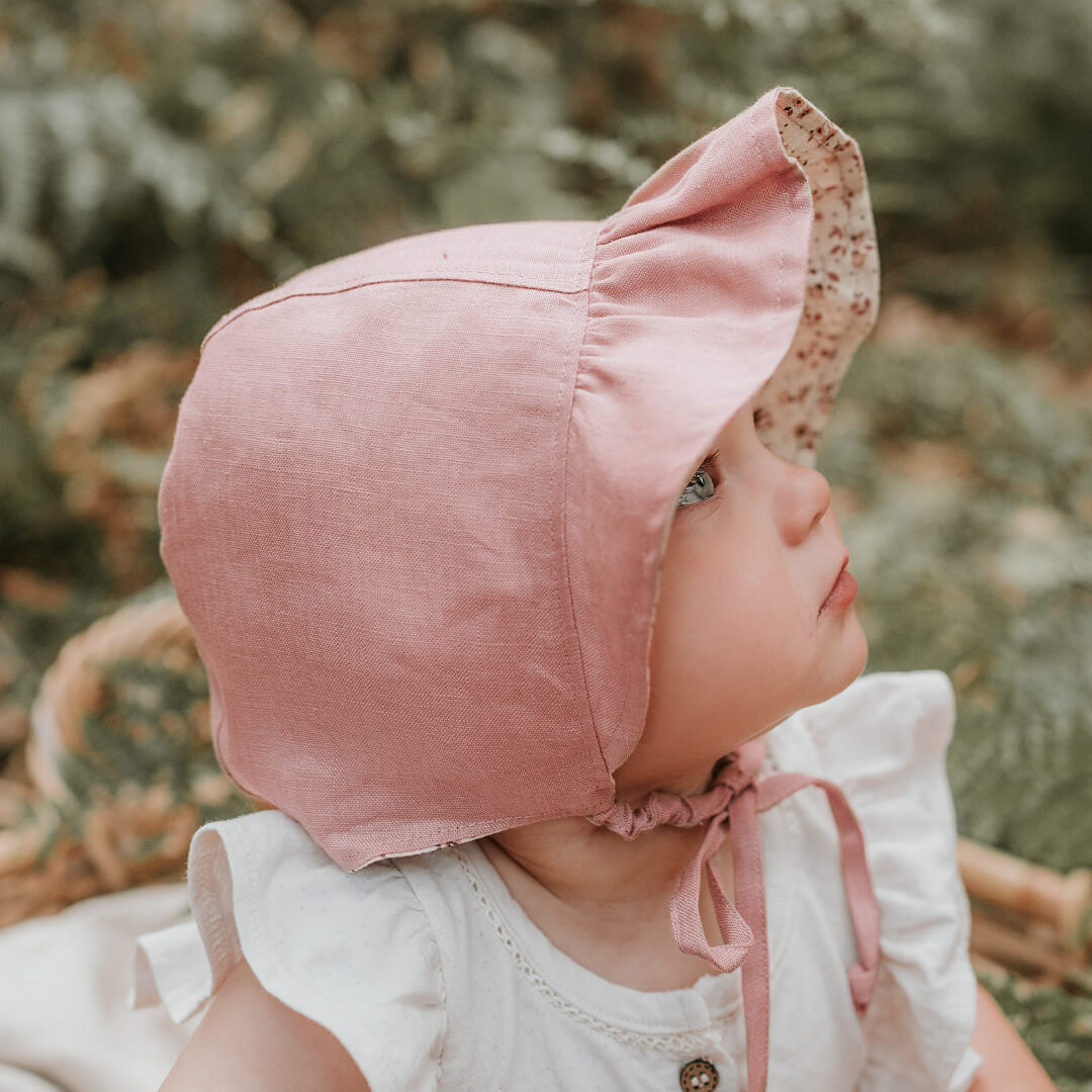 Searcher Ruffle Sun Bonnet | Ruby / Rosa
