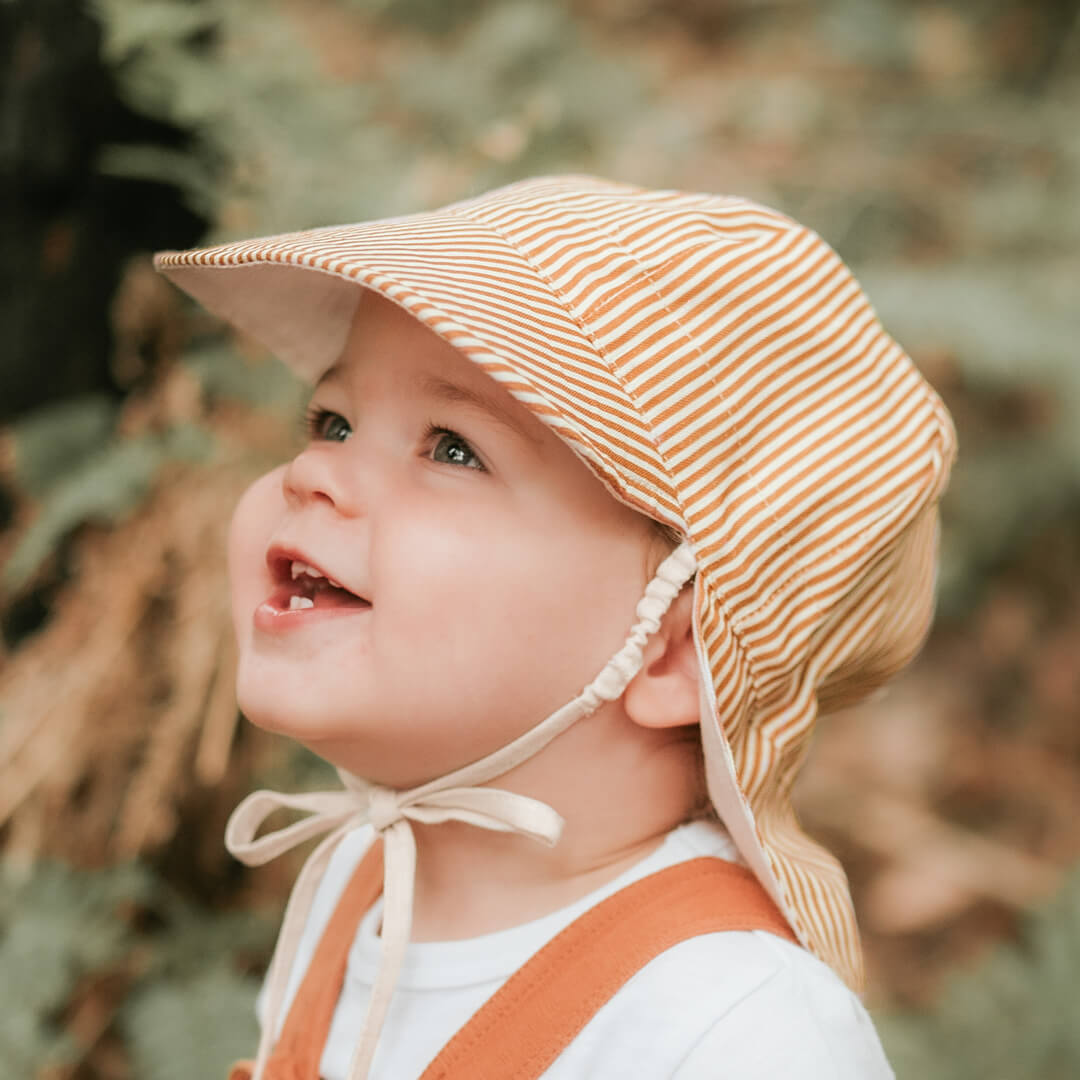 Lounger Baby Flap Sun Hat | Frankie / Flax