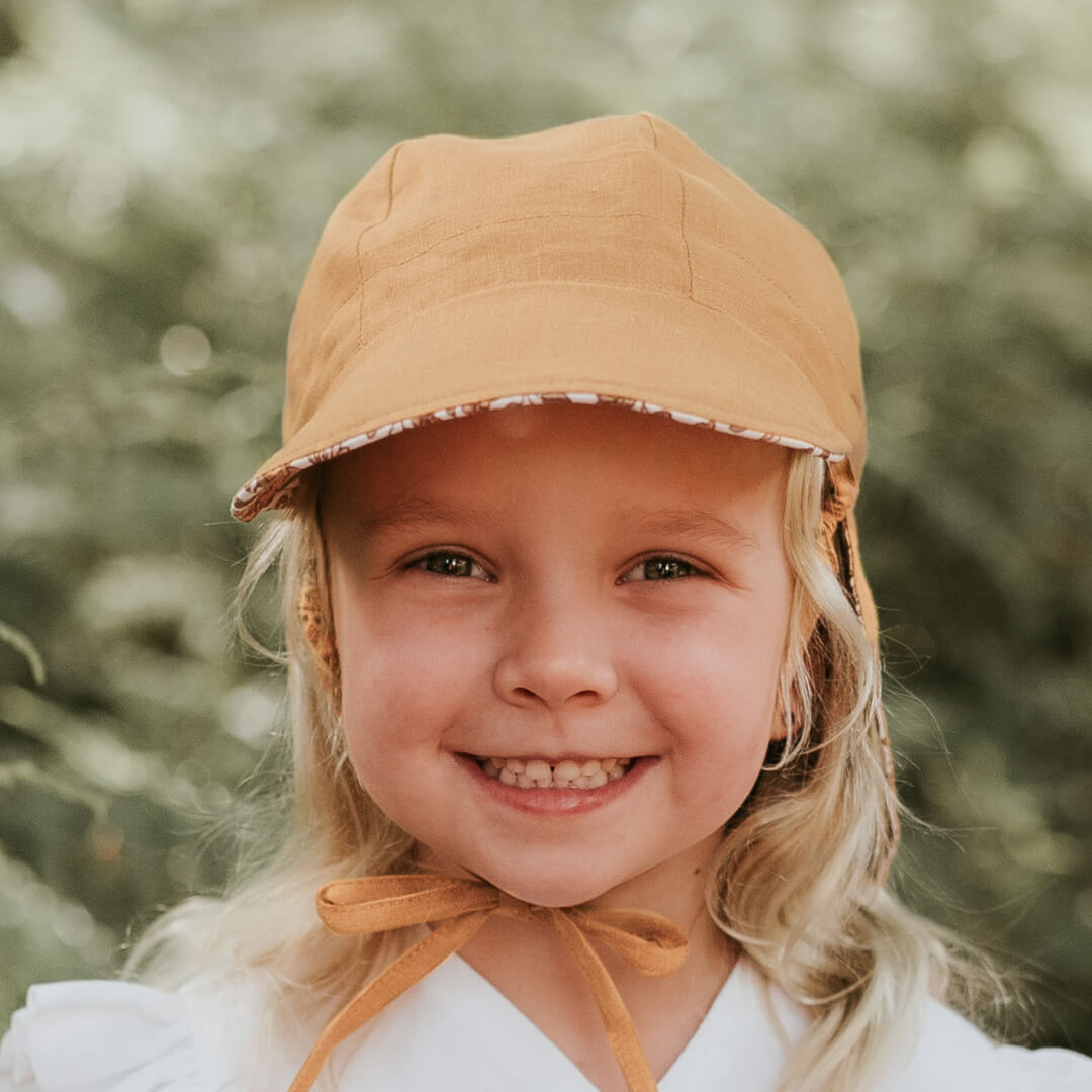 Lounger Baby Flap Sun Hat | Marie / Maize
