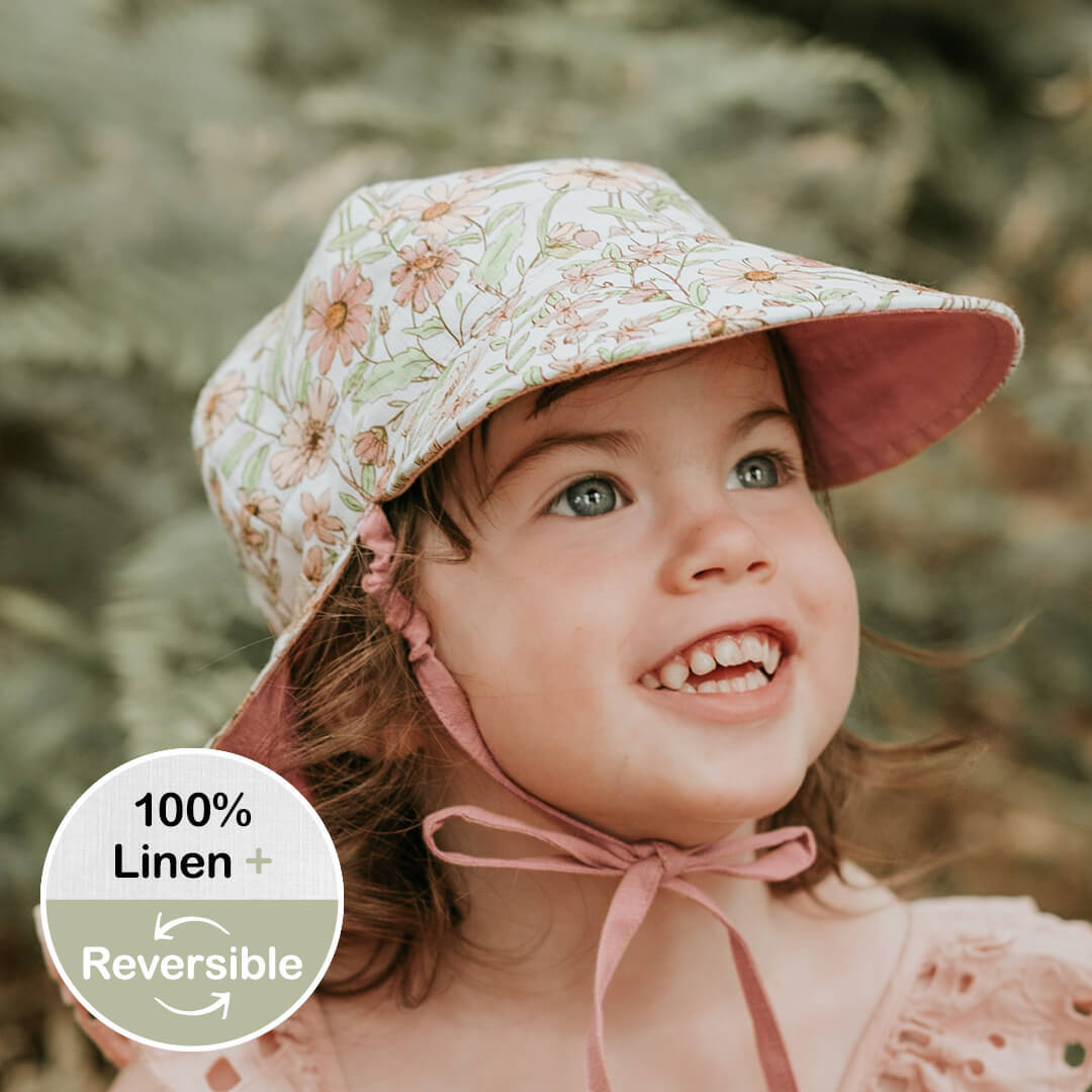 Lounger Baby Flap Sun Hat | Poppy / Rosa