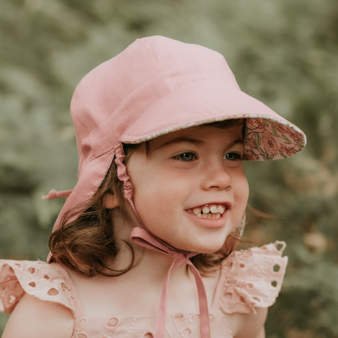 Lounger Baby Flap Sun Hat | Poppy / Rosa
