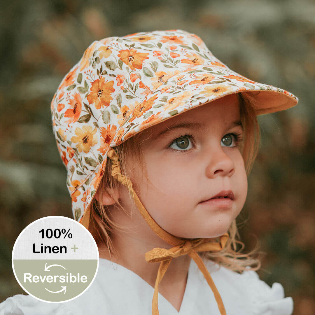 Lounger Baby Flap Sun Hat | Margaret / Maize