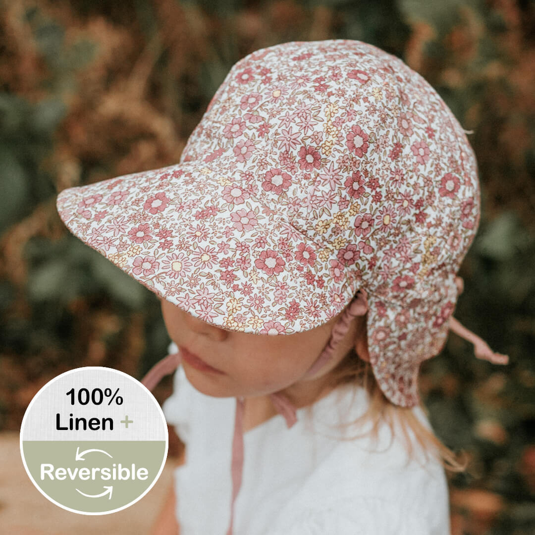 Lounger Baby Flap Sun Hat | Ramble / Rosa