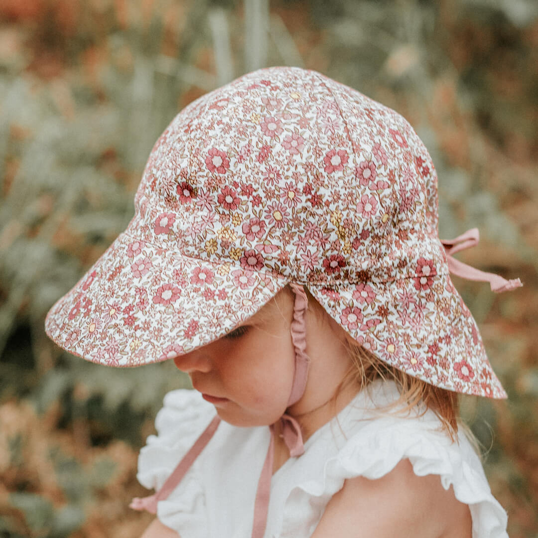 Lounger Baby Flap Sun Hat | Ramble / Rosa