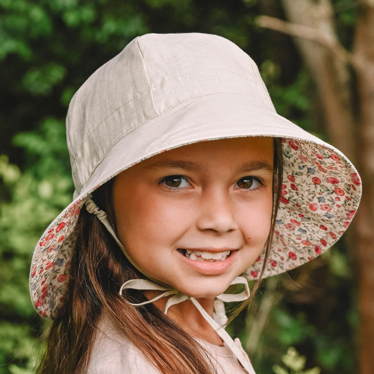 Wanderer Panelled Bucket Sun Hat | Francesca / Flax