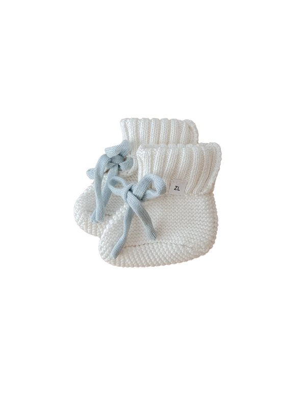 Cotton Knitted Booties l Milk-Cloud