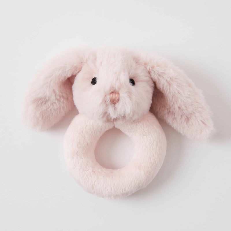 Plush Bunny Rattle | Pink