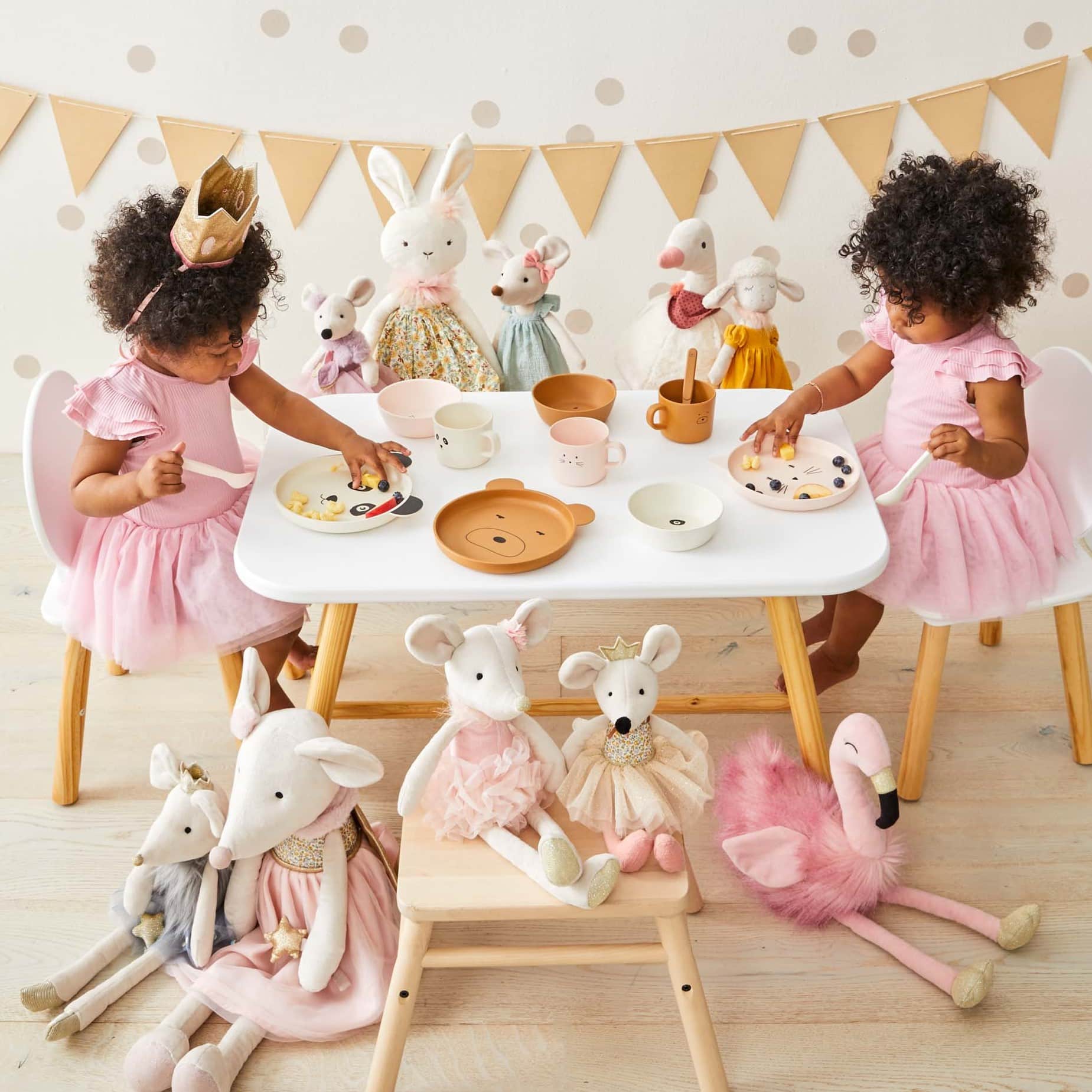 Animal Faces Bamboo 4pc Dinner Sets | 3 Asst Designs