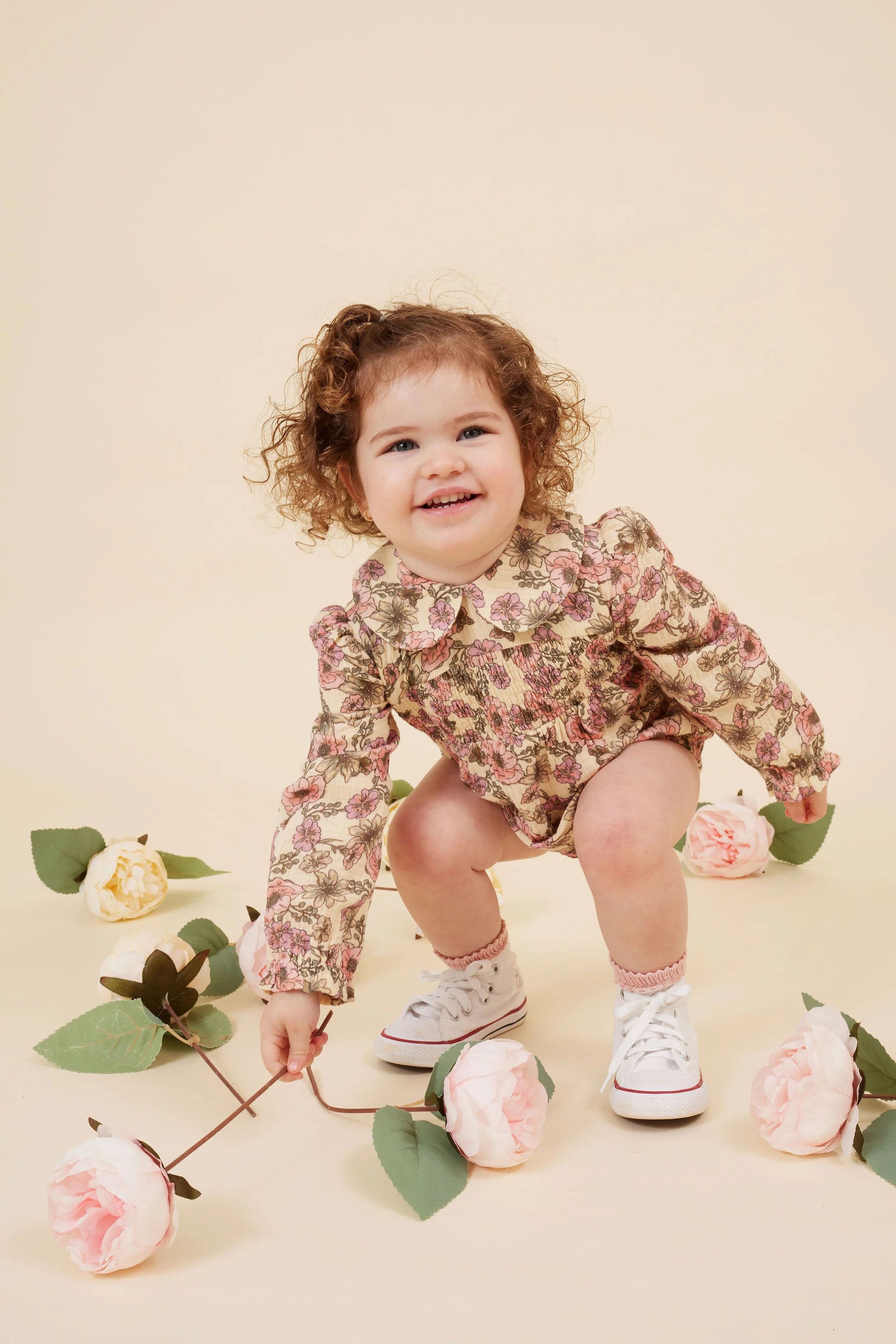 Buttercup Baby Collared Romper
