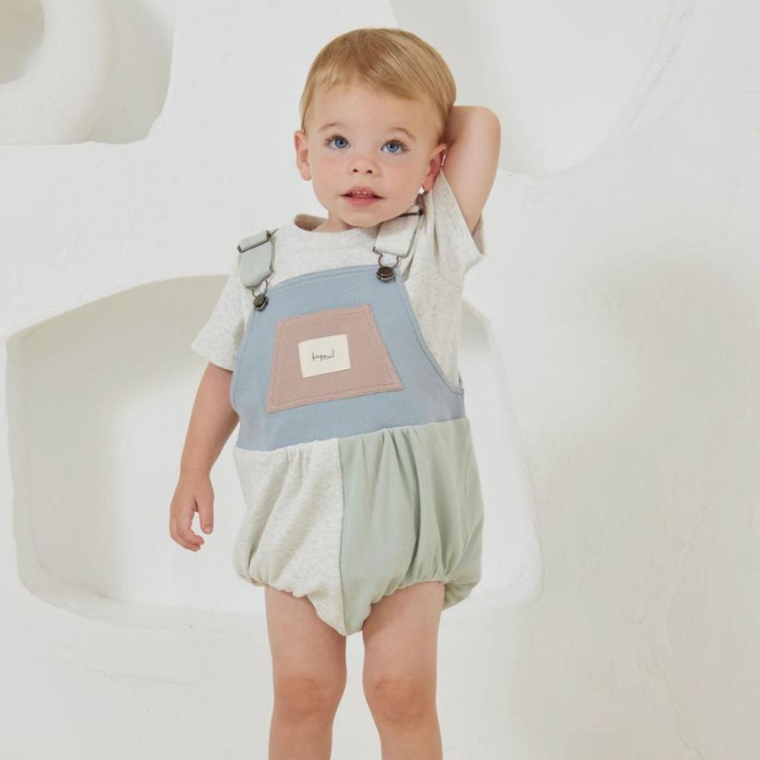 Colour Block Rib Romper
