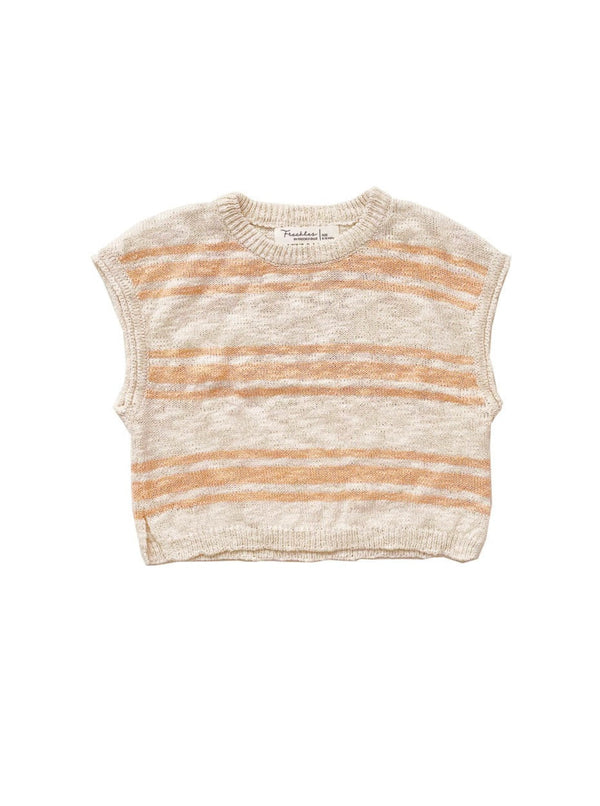 Kori Slub Knit Oversized Summer Tank Tee Peach