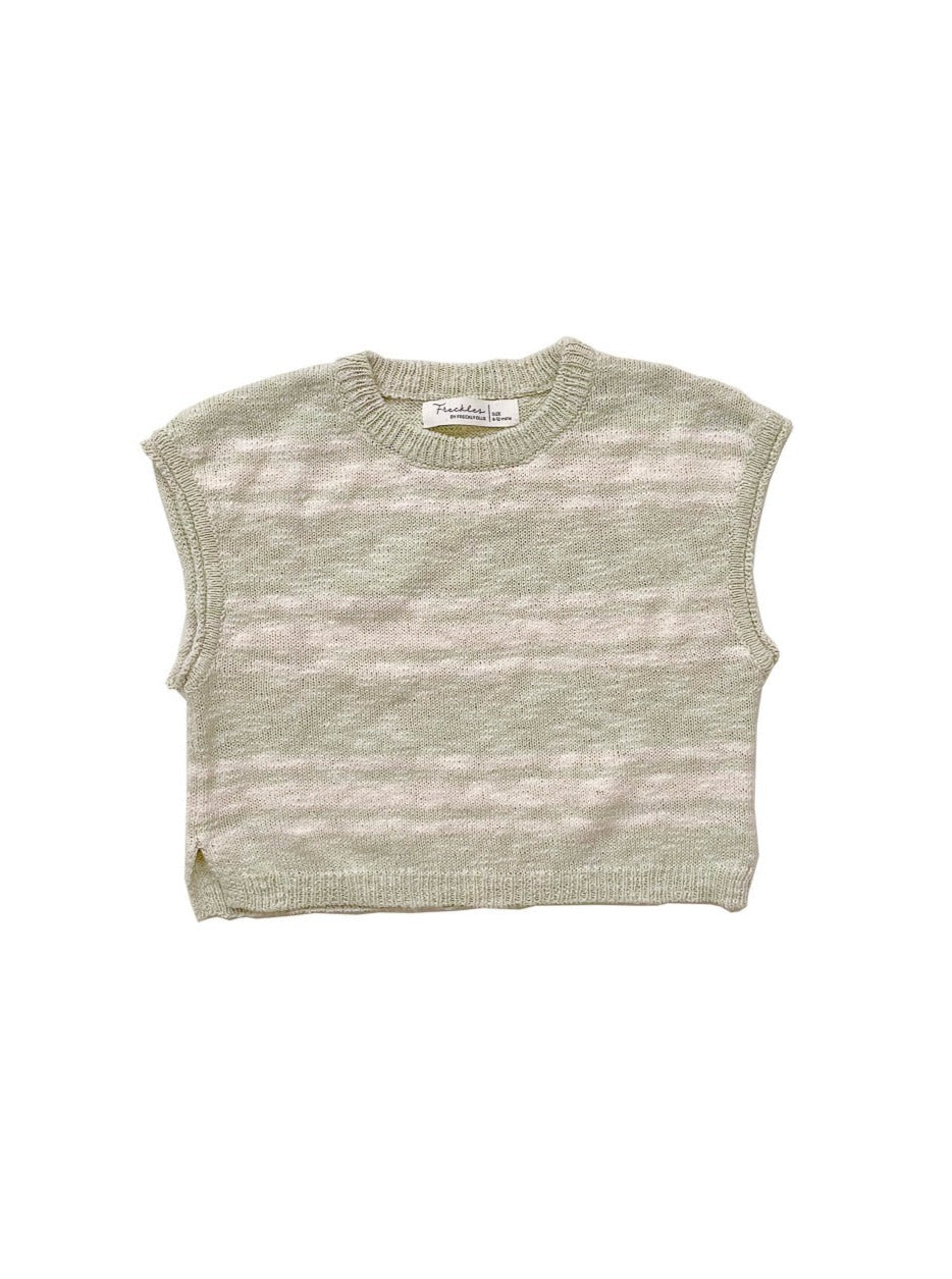 Kori Slub Knit Oversized Summer Tank Tee honey dew sage green