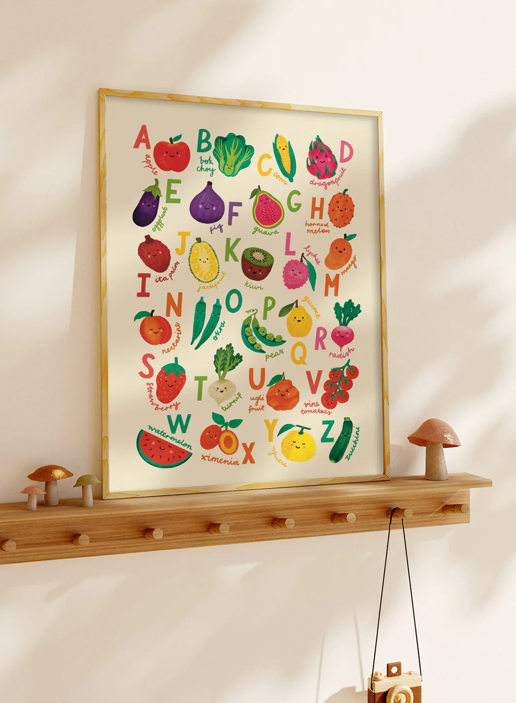 Art Print A3 | Fruit & Veg Alphabet