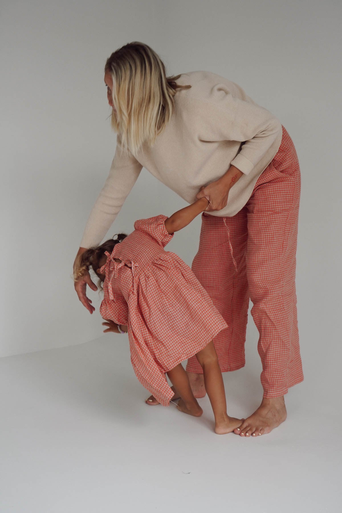 Bobbie| Women's Pants  | Coral Petite Check