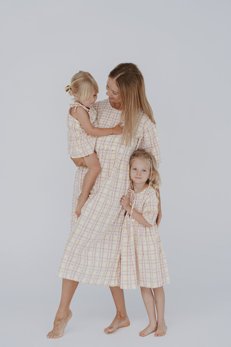 Pippa Cotton Sundress | Sorbet Gingham