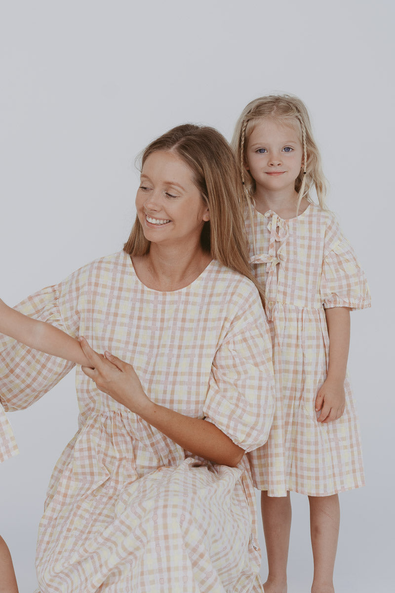 Pippa Cotton Sundress | Sorbet Gingham
