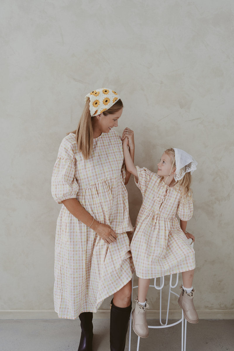 Pippa Cotton Sundress | Sorbet Gingham