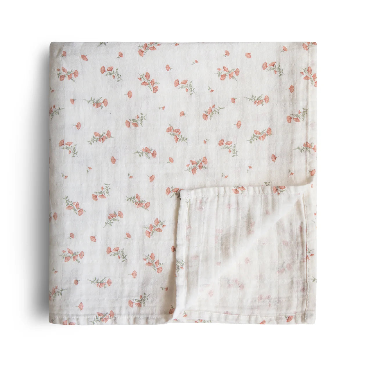 Organic Cotton Swaddle | Pink Flowers