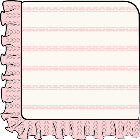 Raised Stripe Frill Blanket | Sweetpea