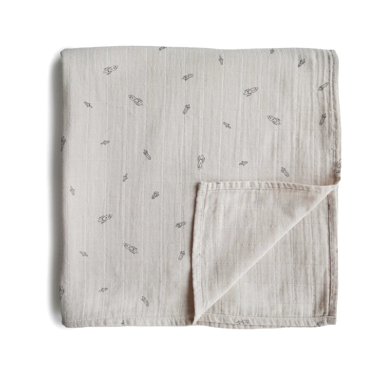 Organic Cotton Swaddle | Rocketship
