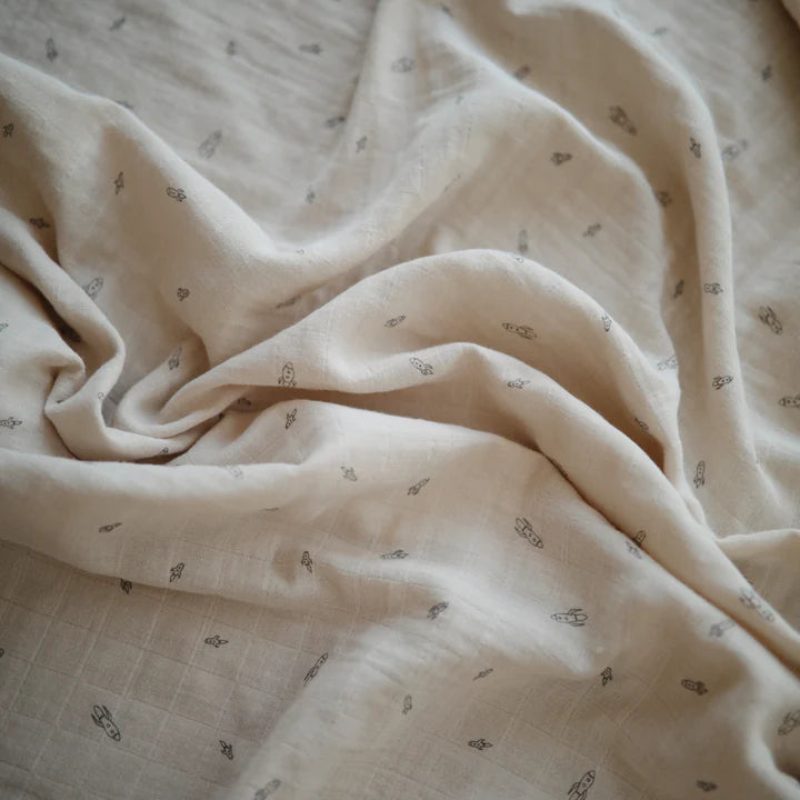 Organic Cotton Swaddle | Rocketship