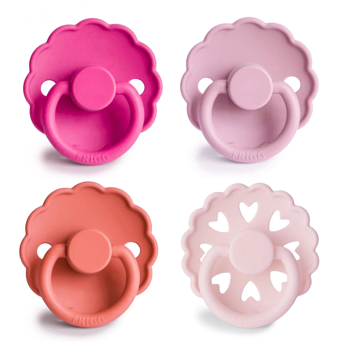 Multi Pacifier 4 Pack | Latex | Rosy Romance
