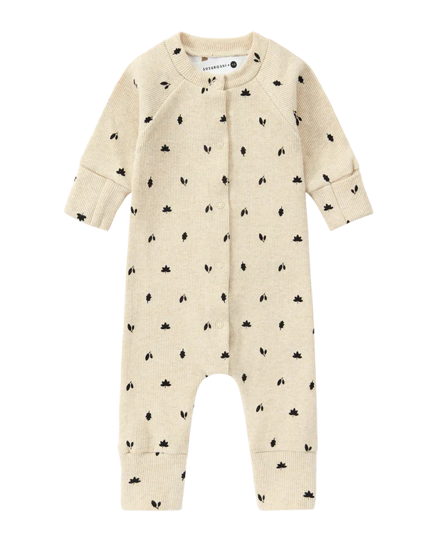 Organic Unisex Snap Suit | Fall Leaves