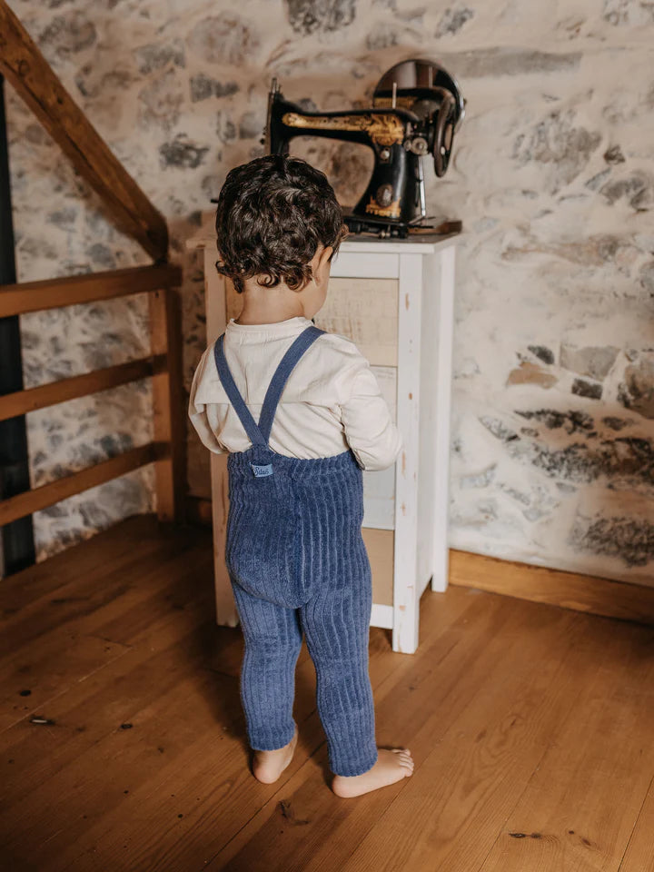 Granny Teddy Footless Tights | Steal Blue | NEW