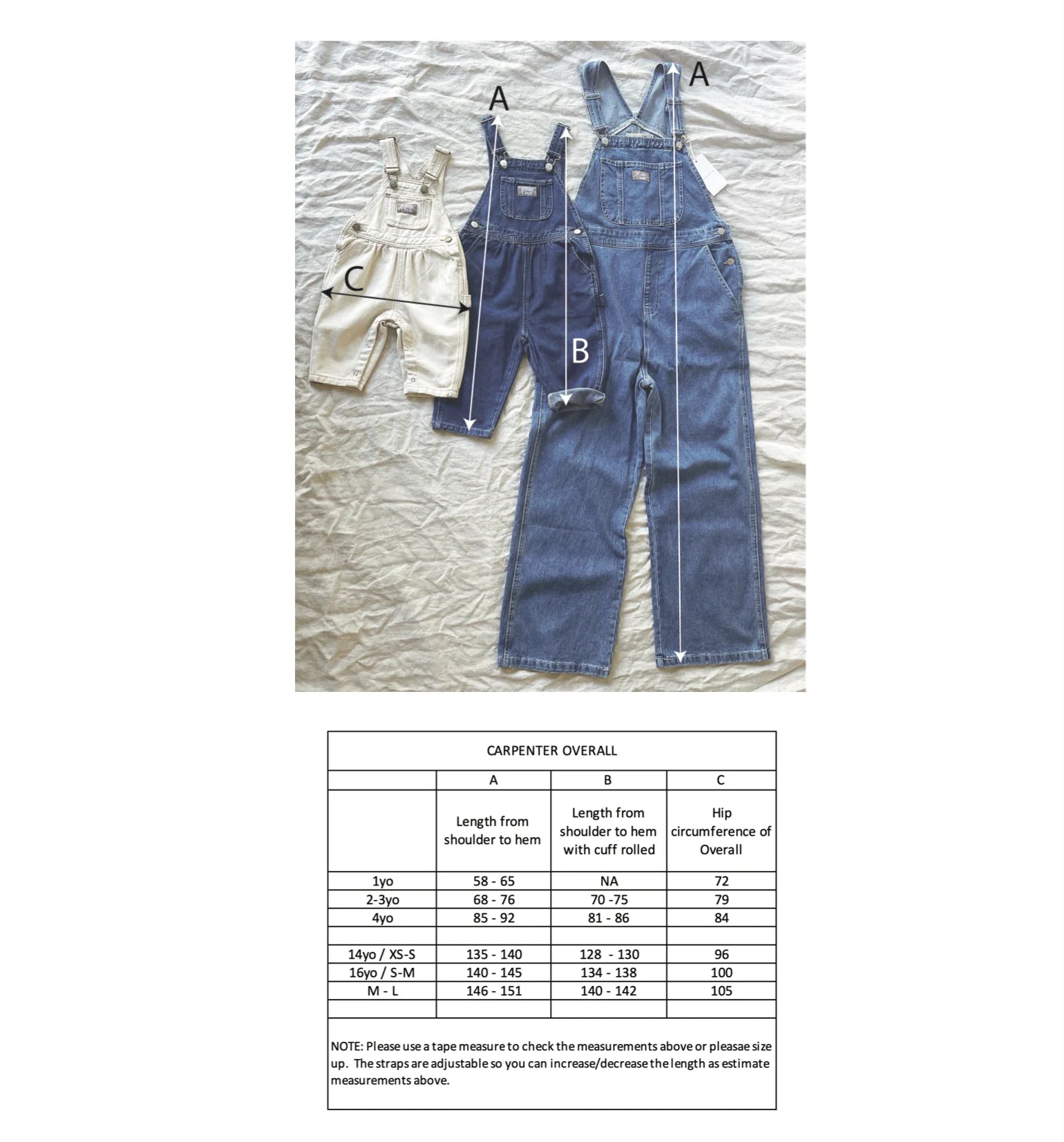 Carpenter Overall  Kids | Blue Night