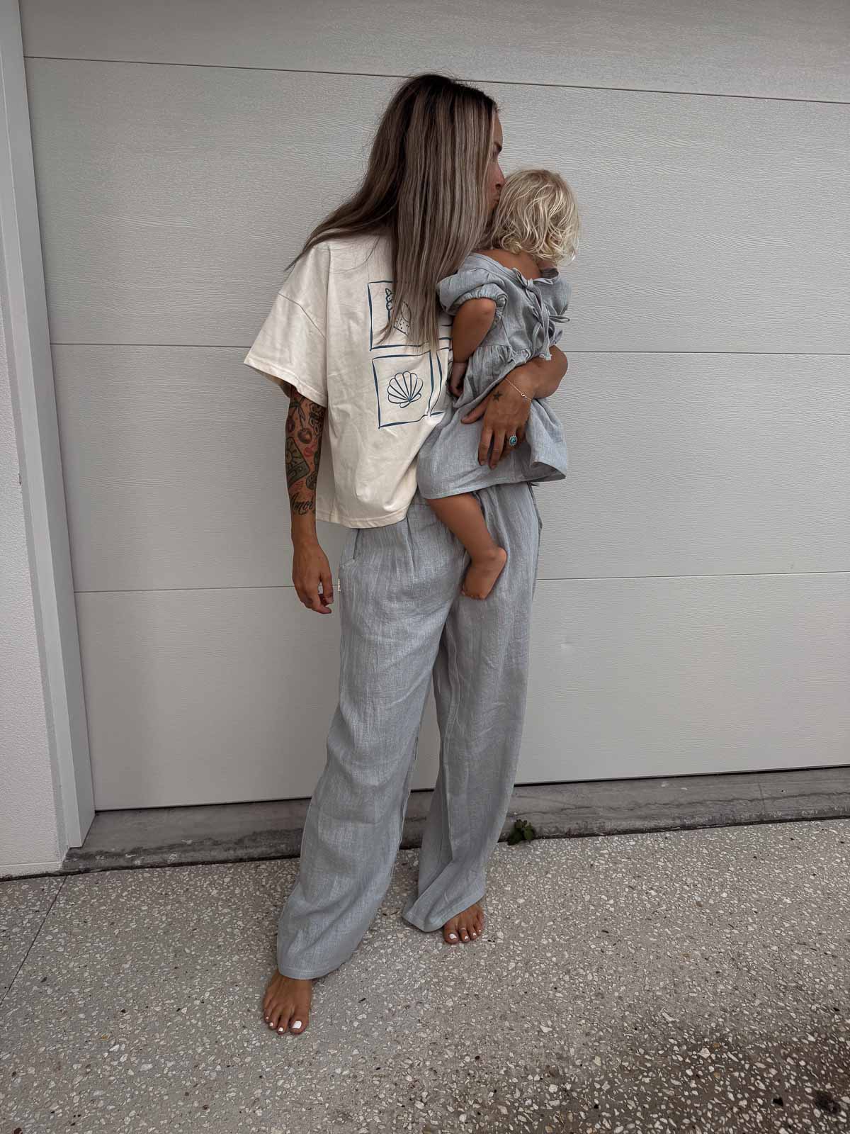Bobbie| Women's Pants  | Seafoam Blue Check