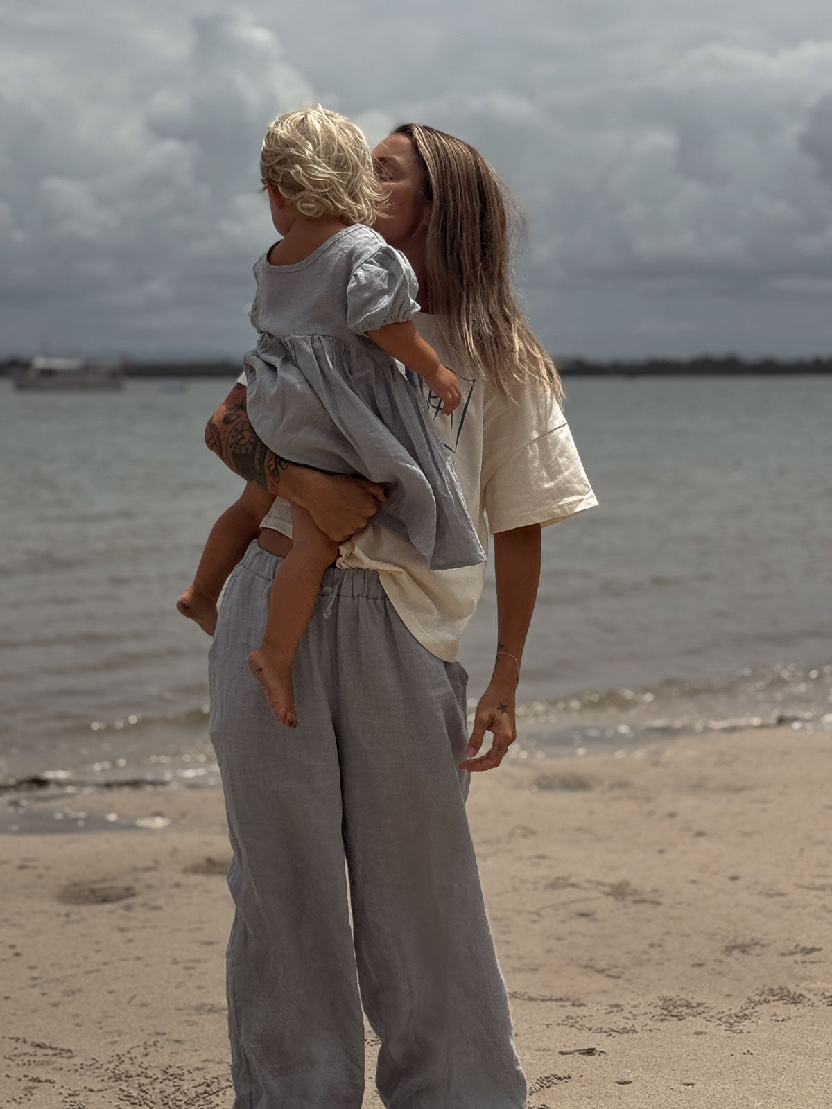 Bobbie| Women's Pants  | Seafoam Blue Check