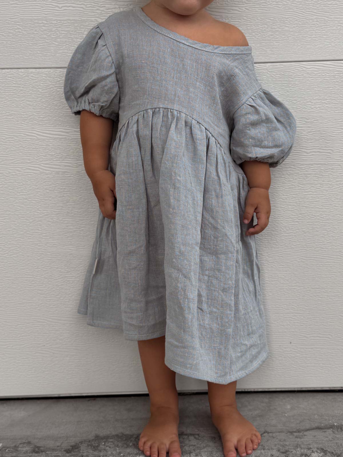 Pippa Linen Dress | Seafoam Blue Petite Check