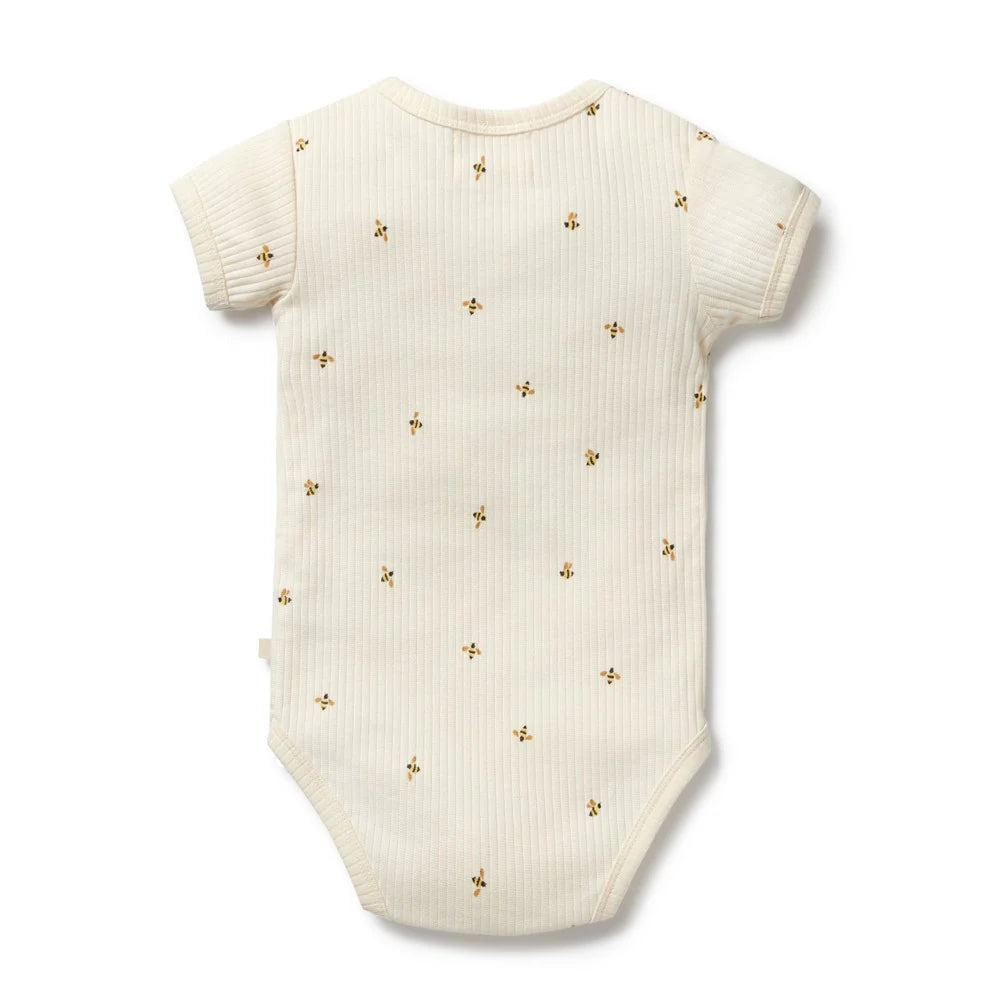 Organic Henley Bodysuit | Bee Mine