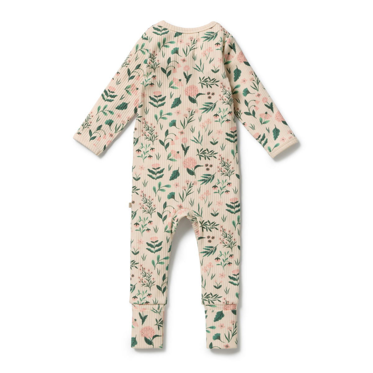 Organic Zipsuit with Feet | Sweet Bloom