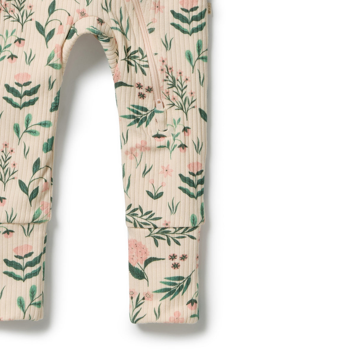Organic Zipsuit with Feet | Sweet Bloom