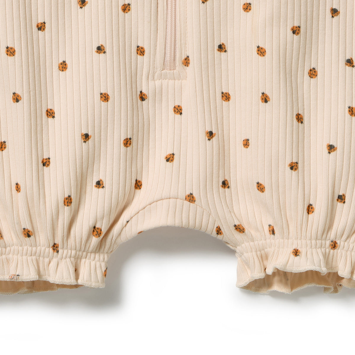 Organic Ruffle Zipsuit | Little Lady Bugs