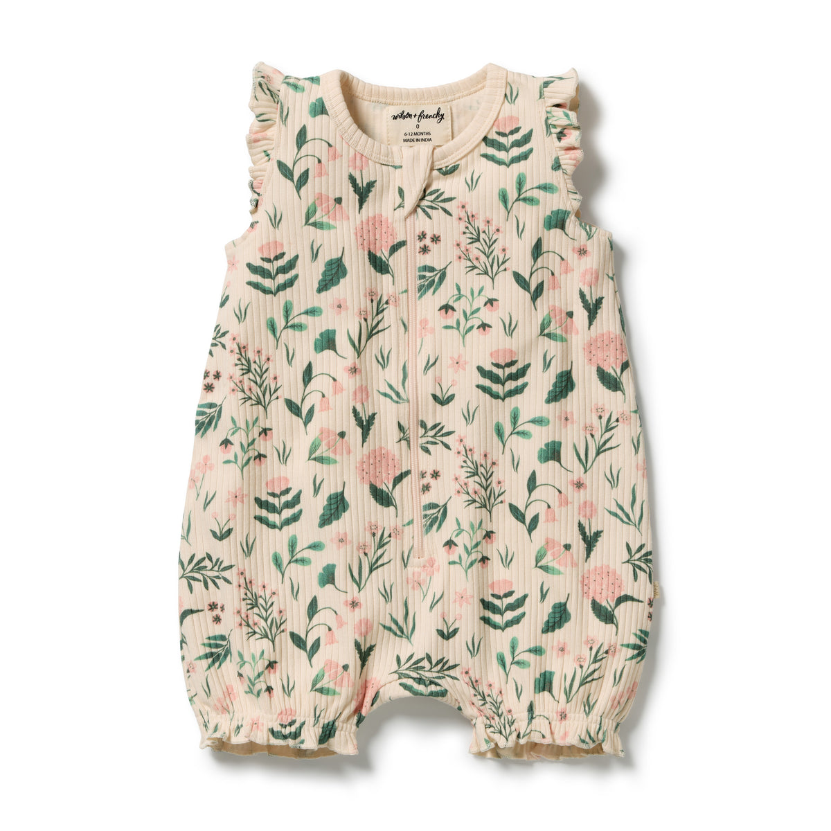 Organic Ruffle Zipsuit | Sweet Bloom