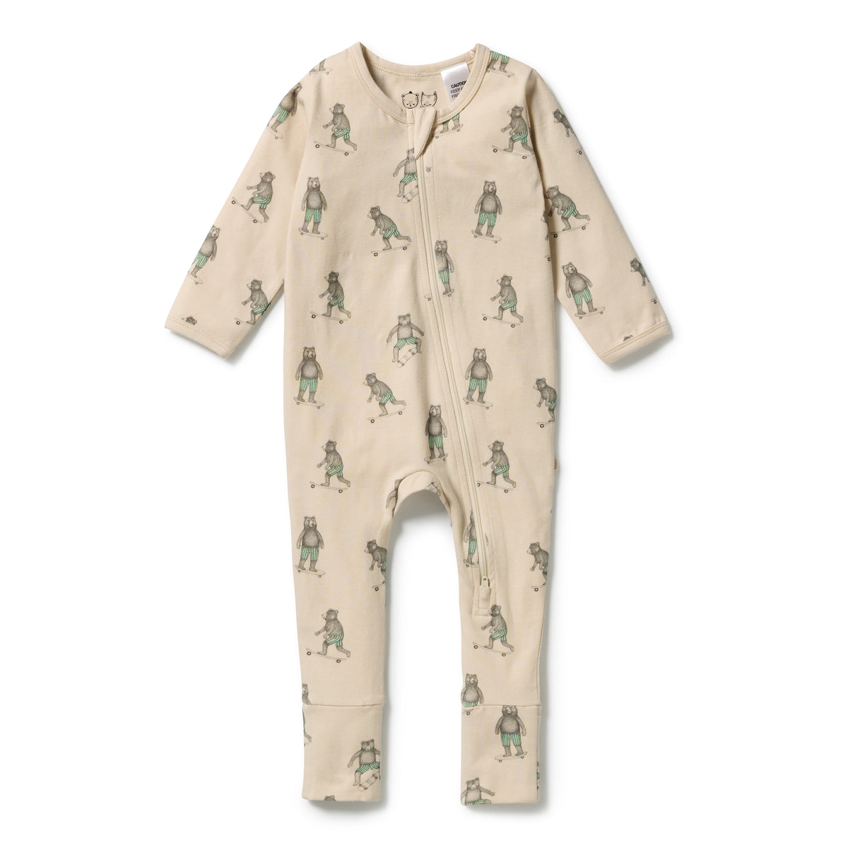 Organic Zipsuit with Feet | Skater Club